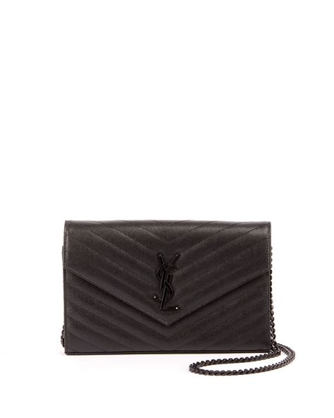 ysl envelope chain wallet size|ysl small wallet on chain.